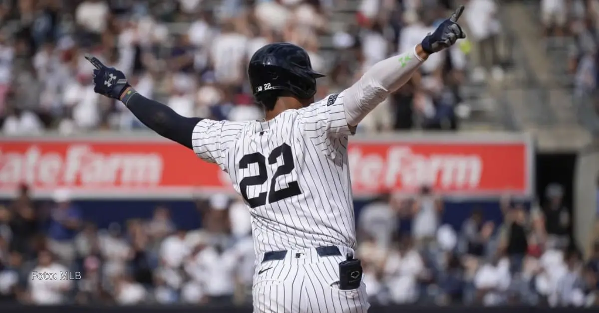 Juan Soto celebrando con New York Yankees en MLB