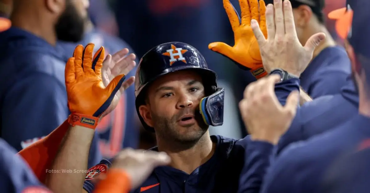 Jose Altuve celebra con Houston Astros