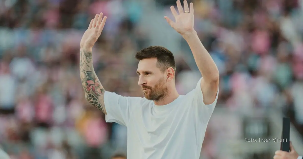 Lionel Messi agradeciendo con el Inter Miami