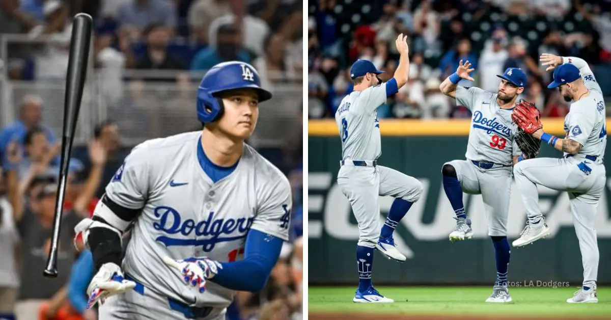 Los Angeles Dodgers celebran su victoria