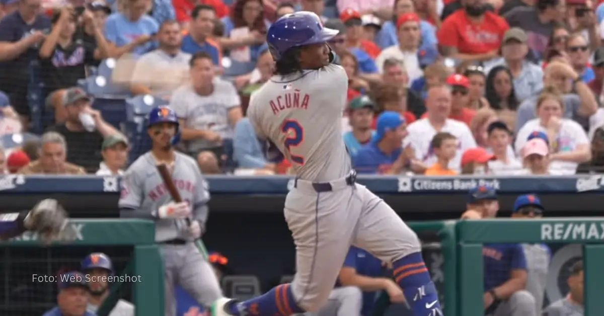 Luisangel Acuña consumiendo turno con New York Mets en MLB 2024