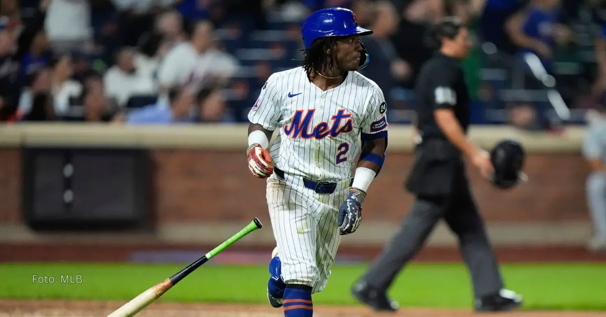 Luisangel Acuña jugando con New York Mets