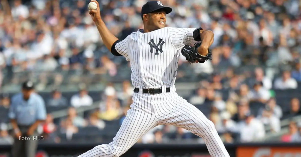 Mariano Rivera con el uniforme de New York Yankees