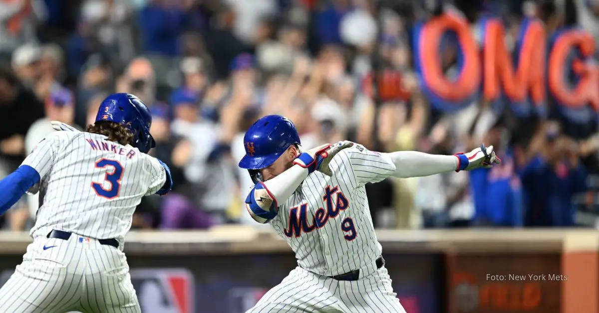 Jugadores de New York Mets en celebración