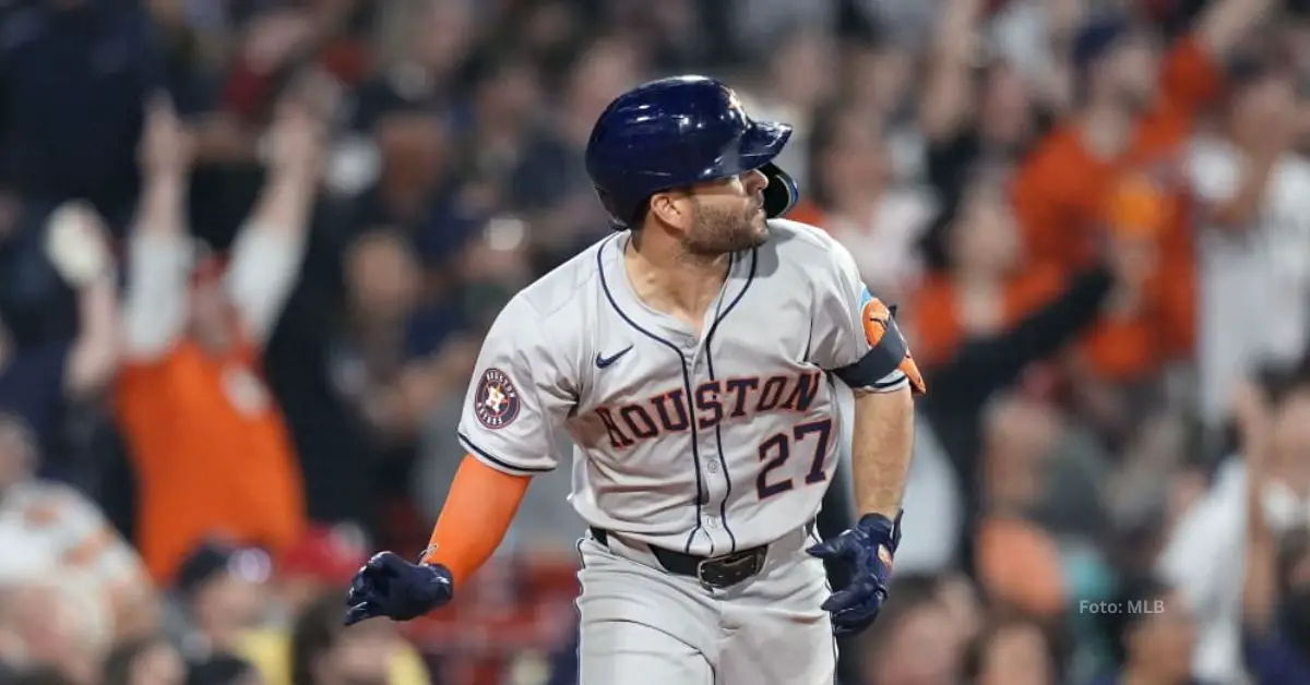 Jose Altuve con el uniforme de Houston Astros