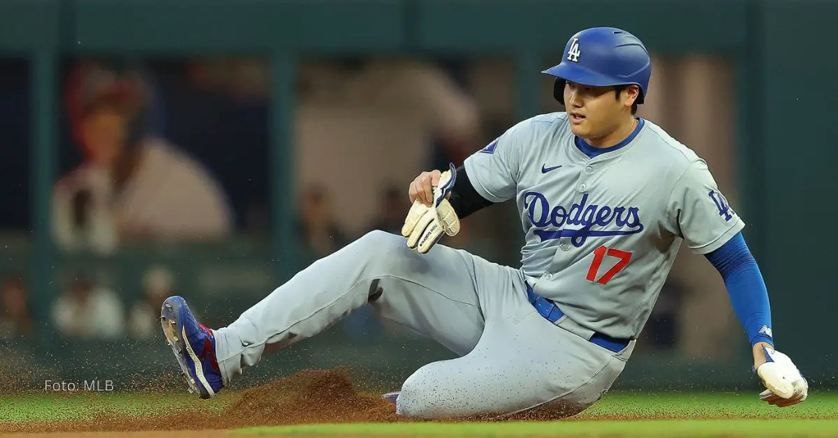 Shohei Ohtani robando base 49 en MLB con Los Angeles Dodgers