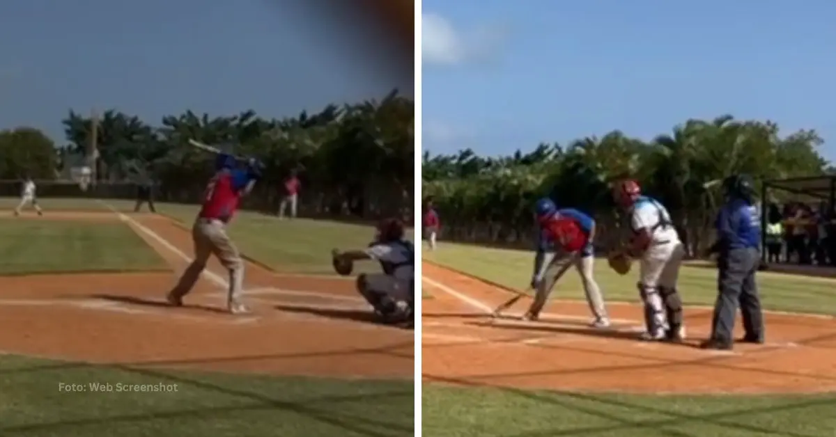 Prospecto del beisbol cubano en acción de juego