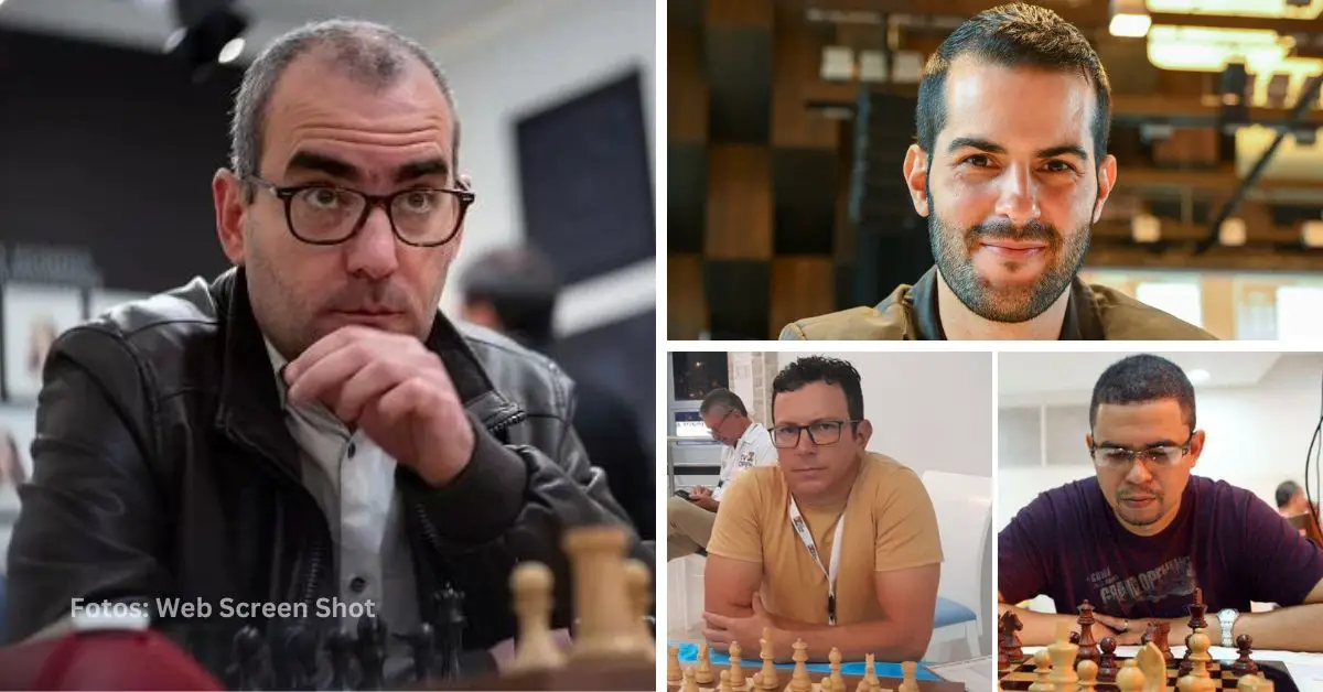 Ajedrecistas cubanos Leinier Dominguez, Roberto Carlos Sánchez, Mariano Ortega y Neuris Delgado