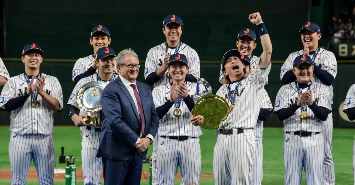 Equipo Japón campeón del Premier 12 de 2019. Seiya Suzuki fue el MVP