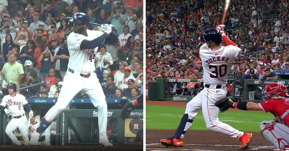 Yordan Alvarez y Kyle Tucker en turnos con Houston