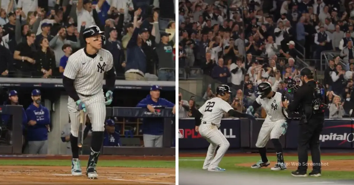 Aaron Judge desató la locura en New York con un sólido palazo por jardín derecho.