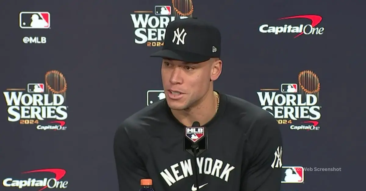 Aaron Judge en conferencia de prensa