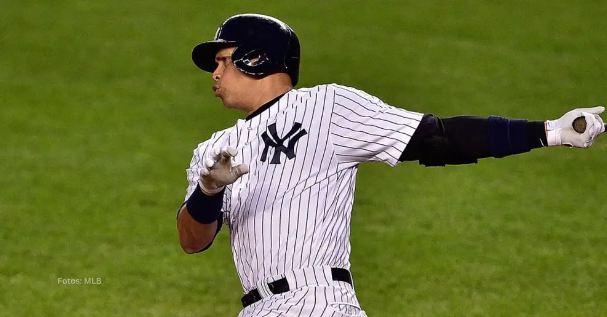 Alex Rodríguez bateando con New York Yankees