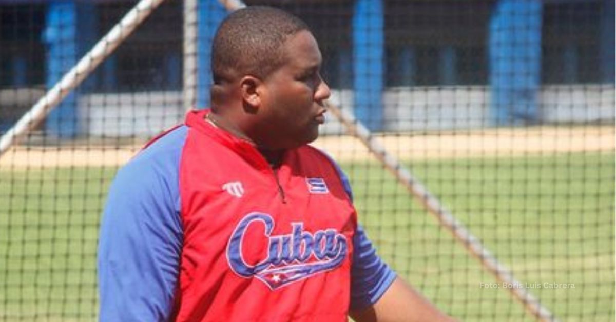 Alfredo Despaigne en práctica del equipo Cuba