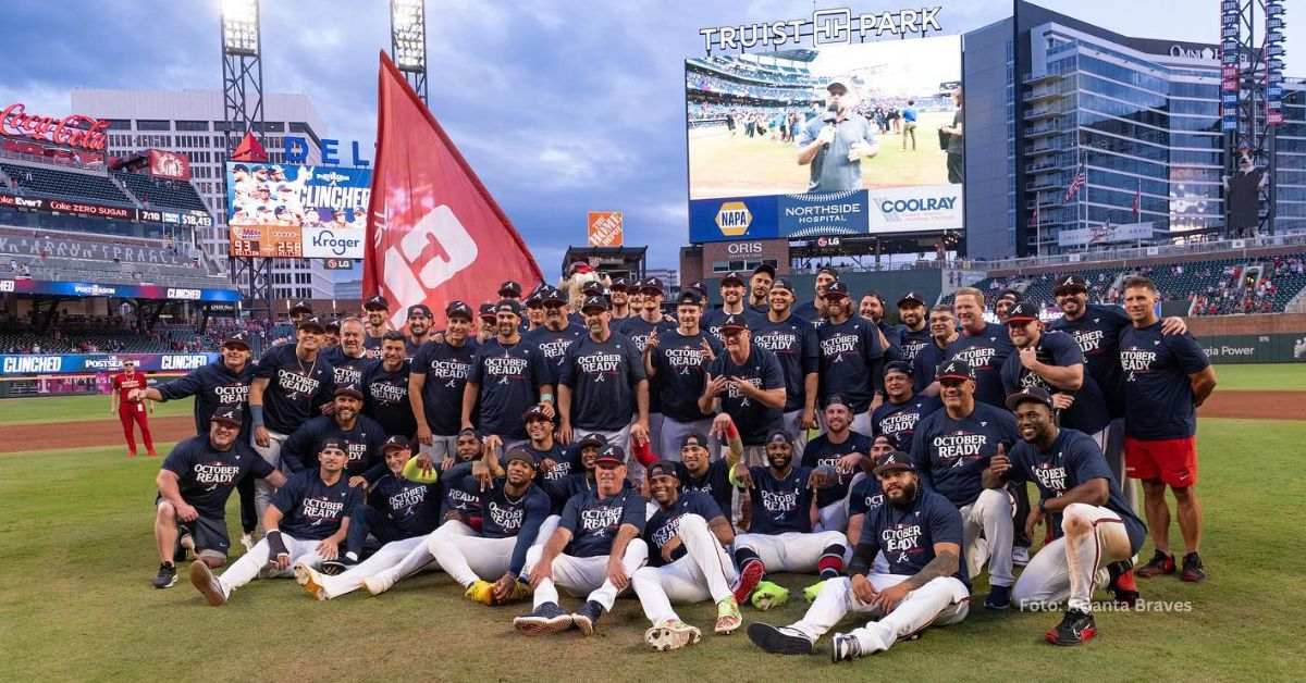 Atlanta Braves celebrando clasificación a Playoffs