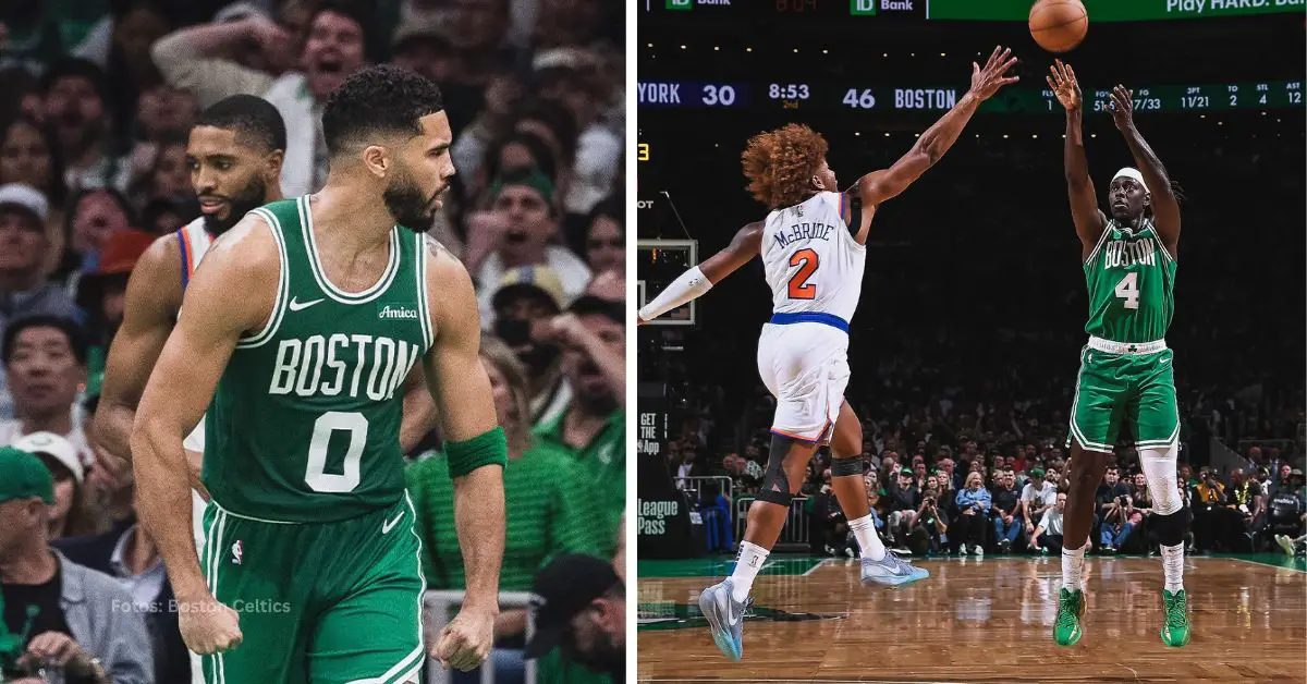 Jayson Tatum y Jrue Holiday con Boston Celtics