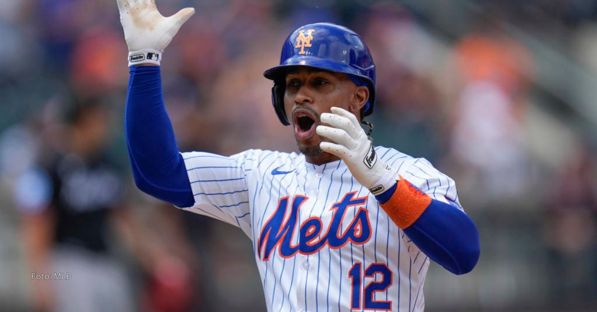 Francisco Lindor con el uniforme de New York Mets