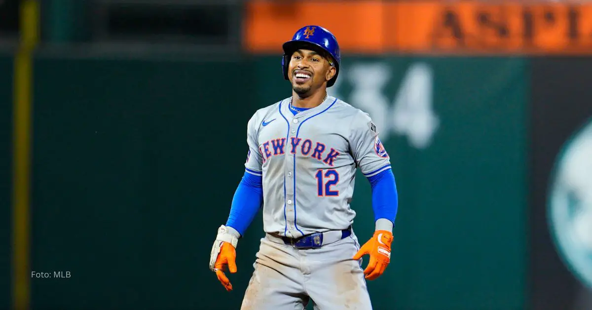 Francisco Lindor con el uniforme de New York Mets