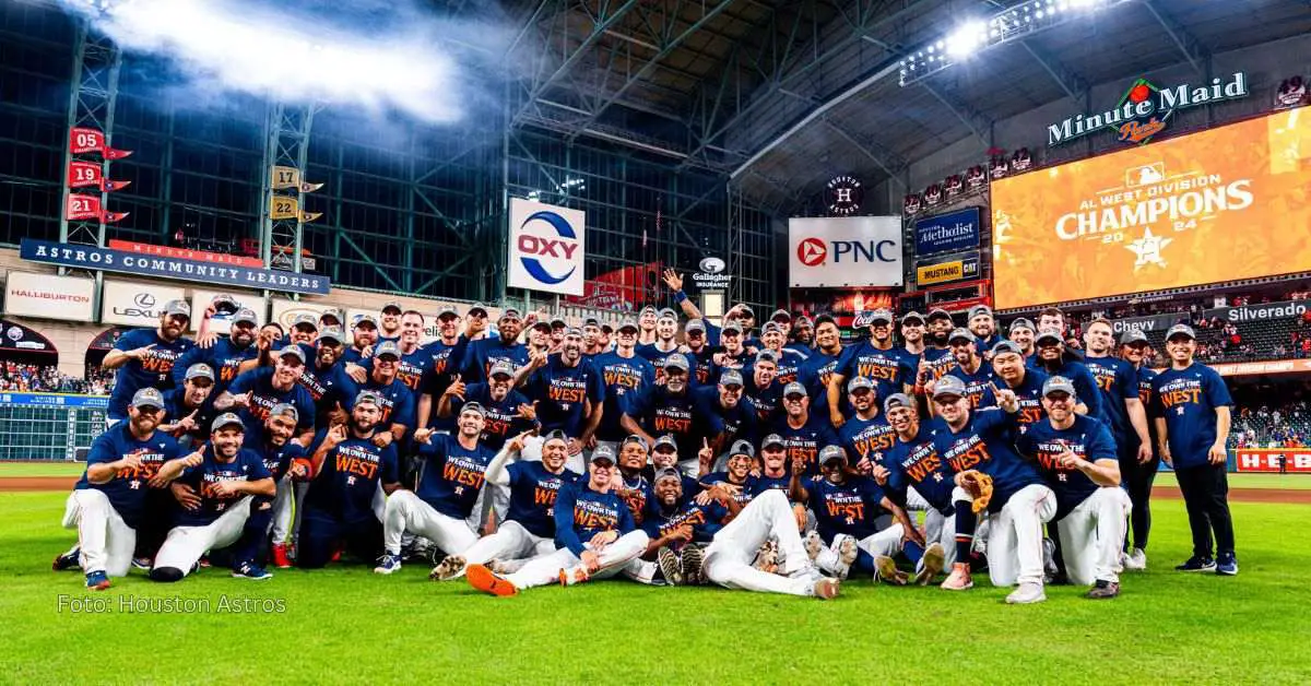 Celebración de Houston Astros tras pase a Postemporada 2024.