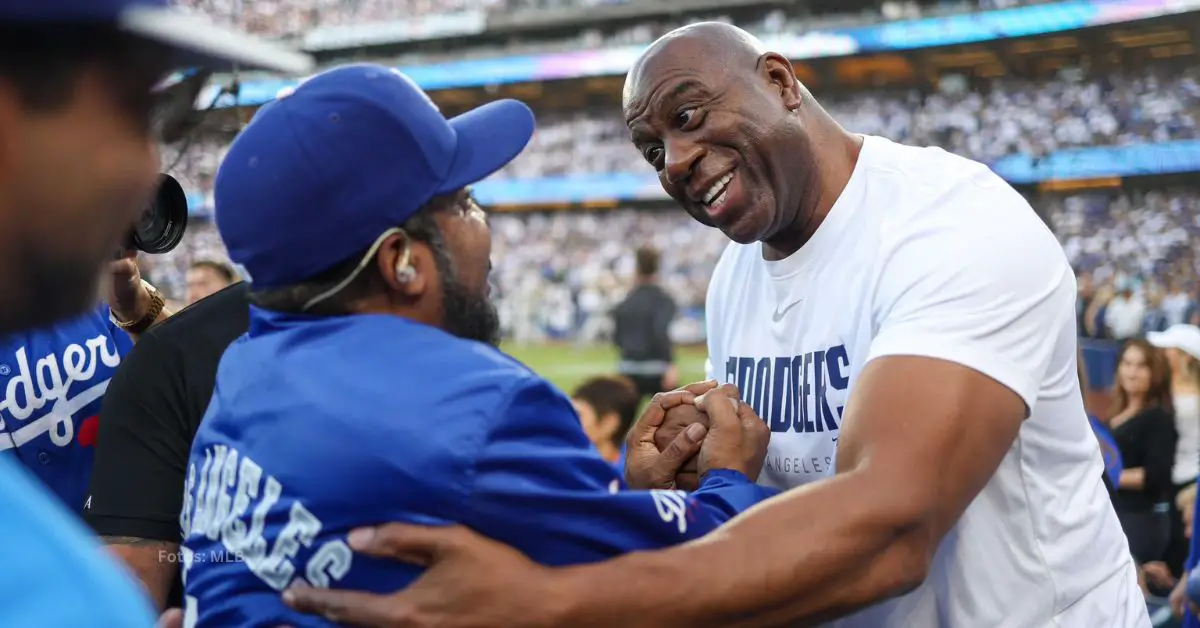 Ice Cube y Magic Johnson en Los Angeles