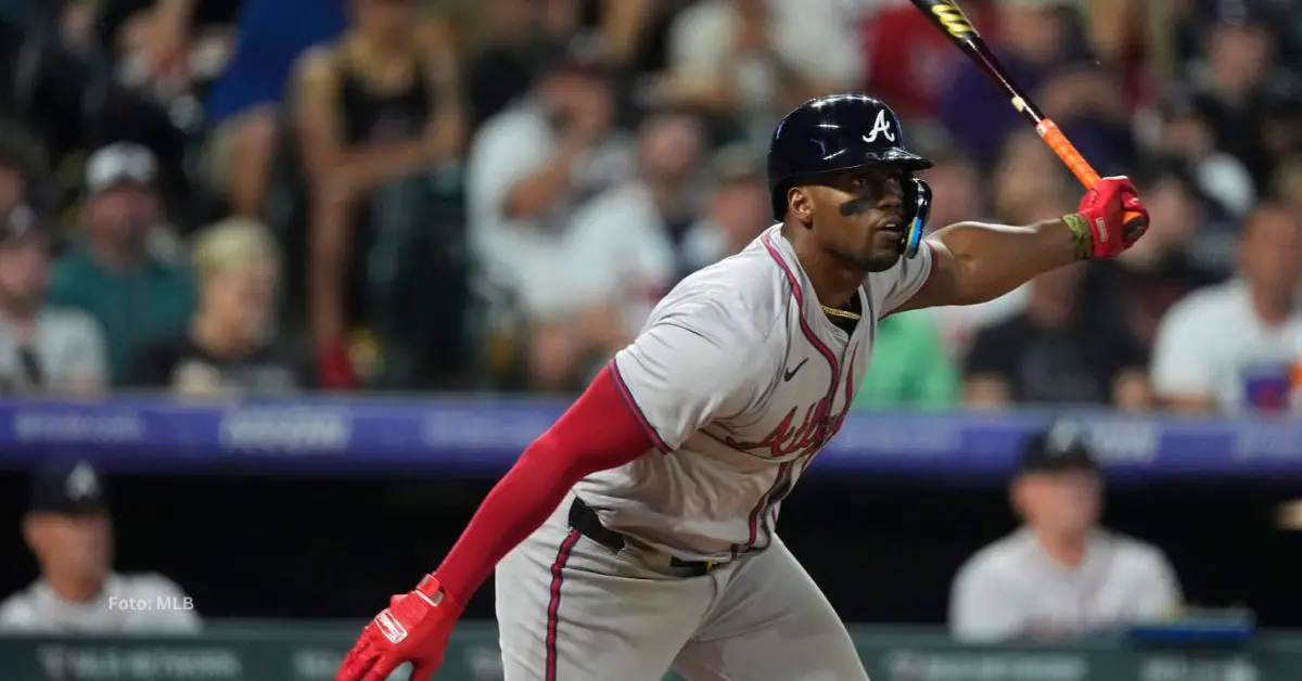 Jorge Soler bateando con Atlanta Braves