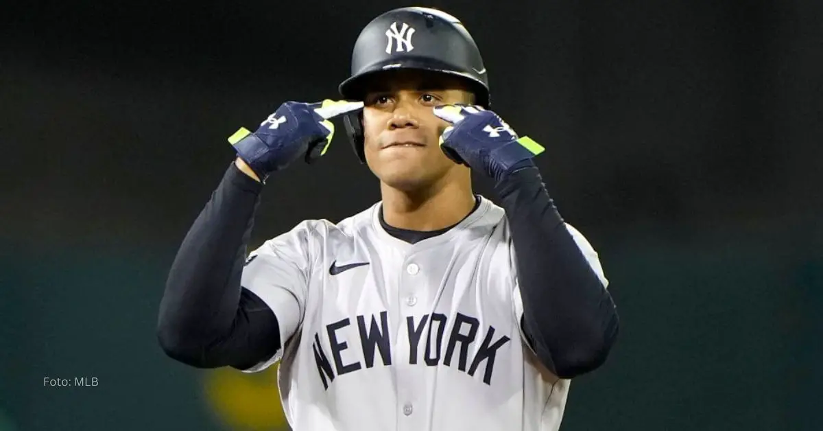 Juan Soto con uniforme de New York Yankees