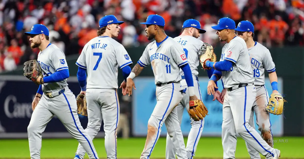 Kansas City Royals celebrando la victoria ante Baltimore Orioles