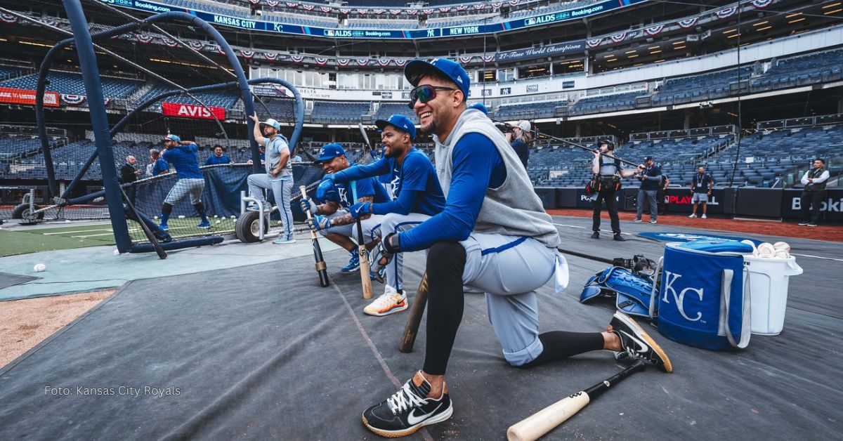 Kansas City Royals entrenando en Yankee Stadium