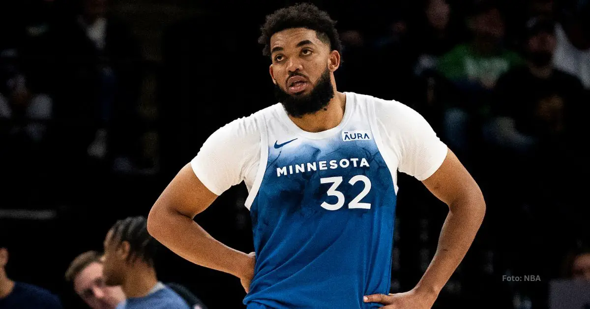 Karl Anthony Towns en un juego de NBA con Minnesota Timberwolves