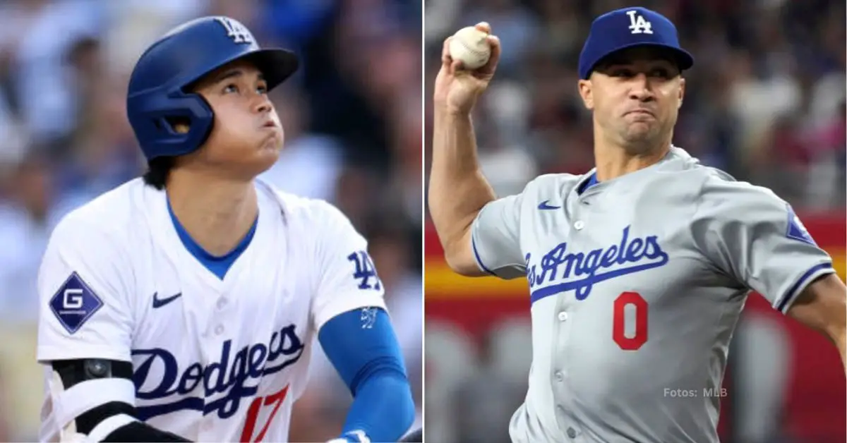 Shohei Ohtani y Jack Flaherty con Los Angeles Dodgers