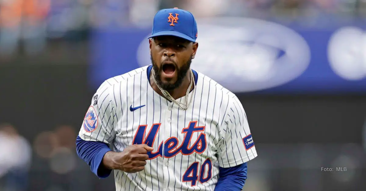 Luis Severino celebrando con New York Mets