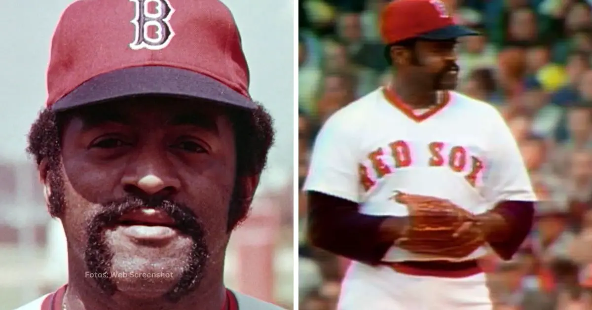 Luis Tiant con el conjunto de Boston Red Sox