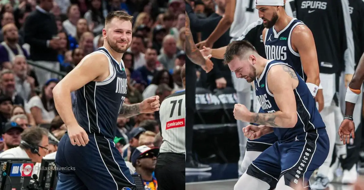 Luka Doncic celebrando