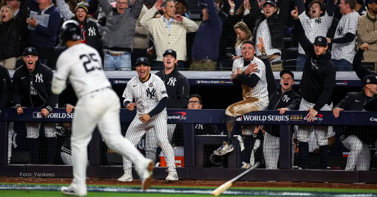 New York Yankees celebrando el jonrón de Gleyber Torres