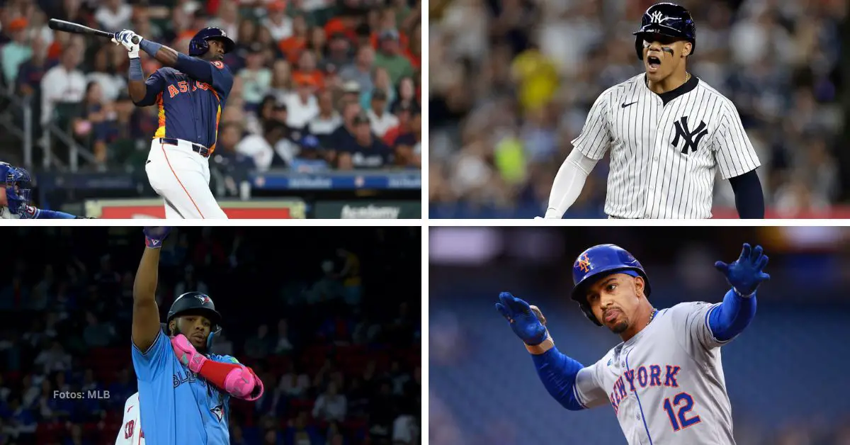 Yordan Alvarez, Juan Soto, Vladimir Guerrero Jr. y Francisco Lindor en MLB 2024