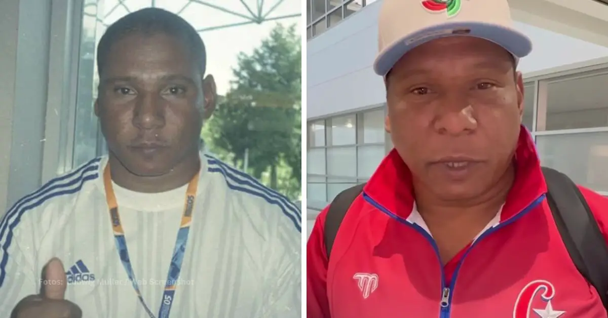 Osmani Urrutia con el equipo Cuba en su etapa como jugador y como técnico