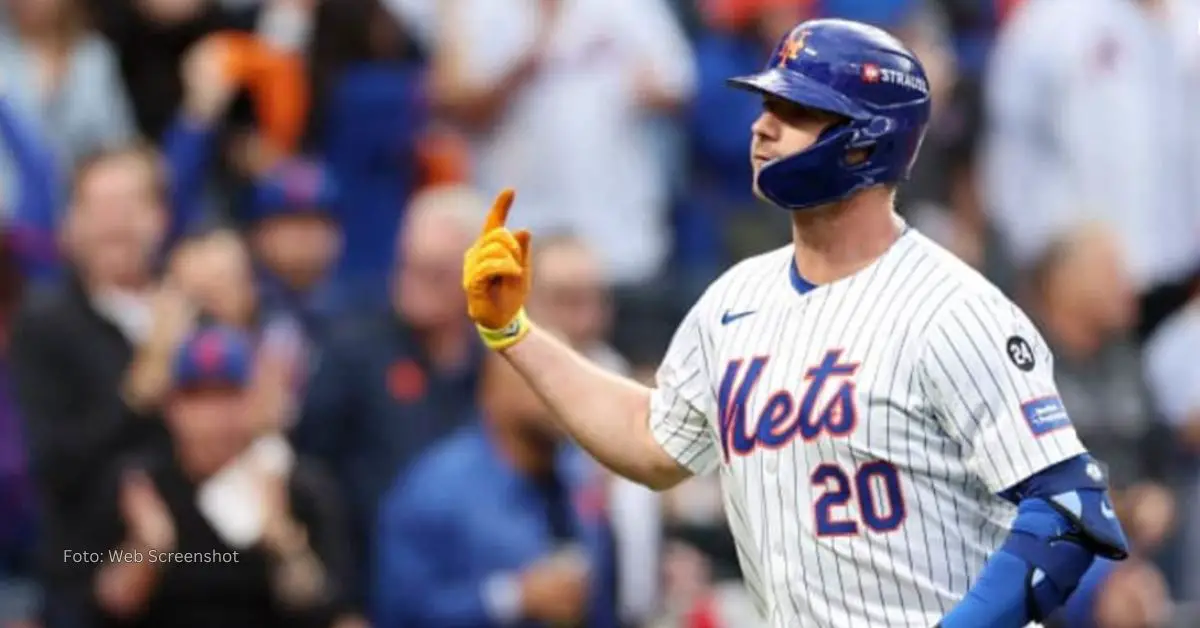 Pete Alonso celebrando con New York Mets