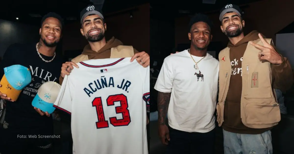 Ronald Acuña Jr. con Jay Wheeler