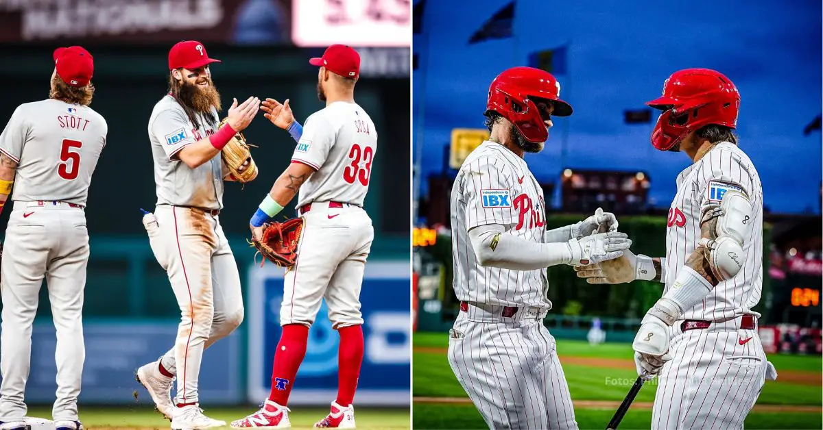 Jugadores de Philadelphia Phillies celebrando