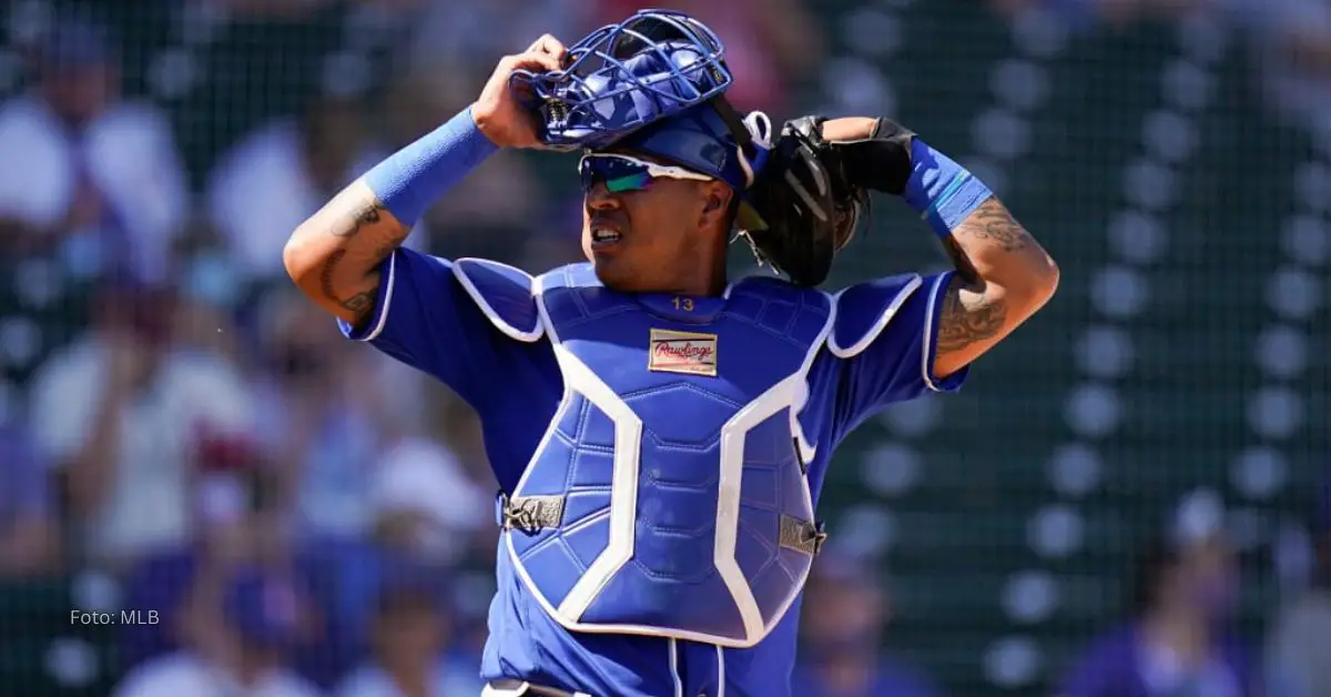 Salvador Perez, sacando la careta