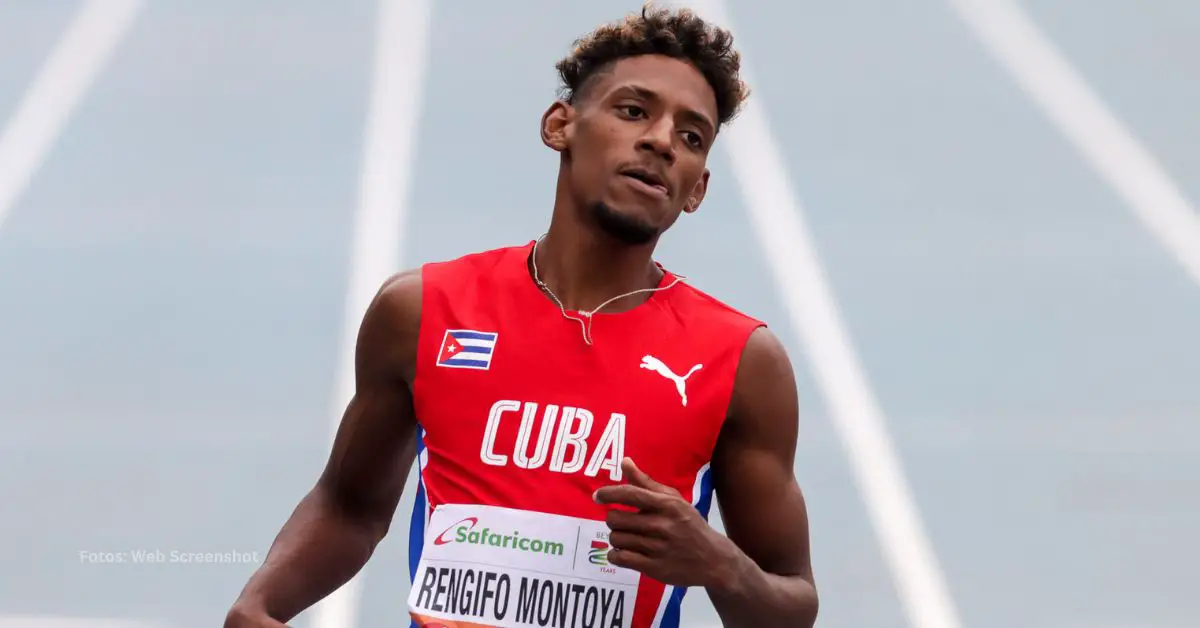 Shainer Reginfo Montoya corriendo y representando a Cuba