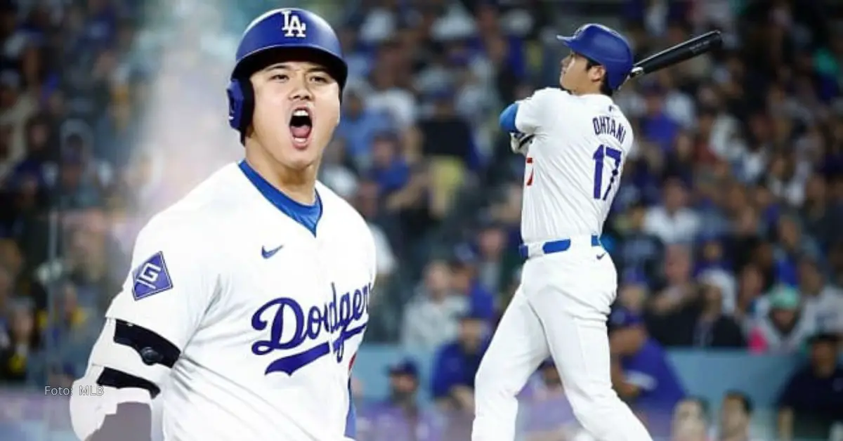 Shohei Ohtani celebrando con Dodgers