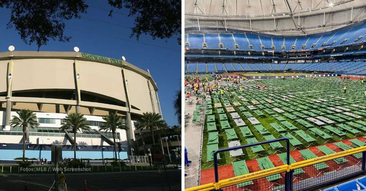 El Tropicana Field acoplado para resguardar a la población del huracán Milton