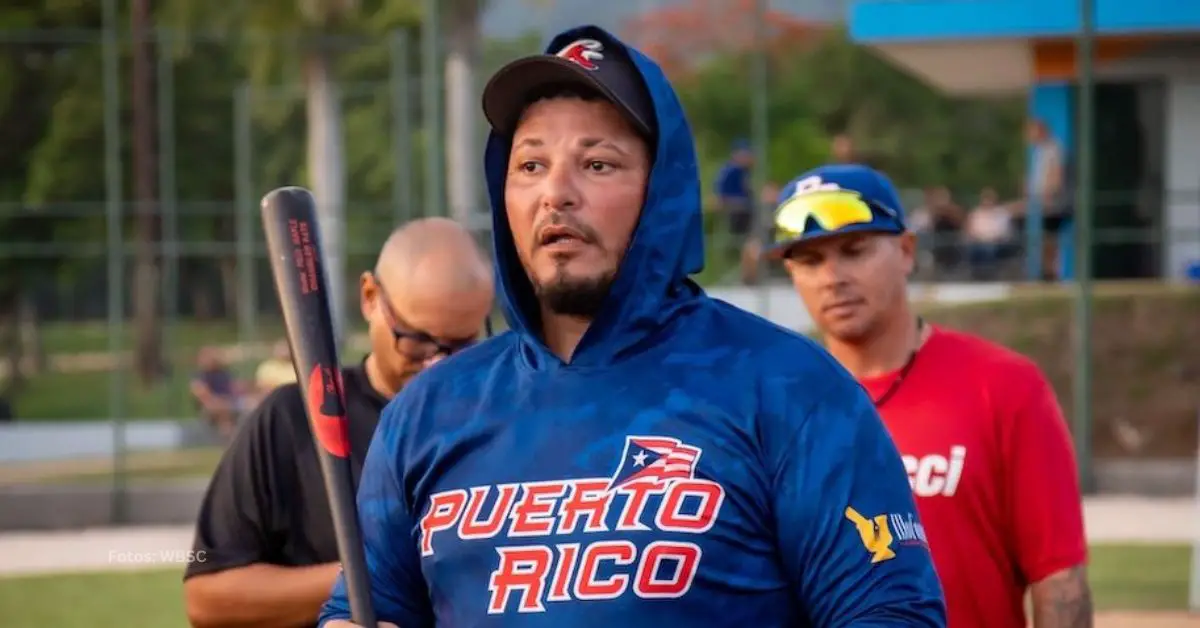 Yadier Molina con el conjunto de Criollos de Caguas en la Serie del Caribe 2024. Aguilas Cibaeñas