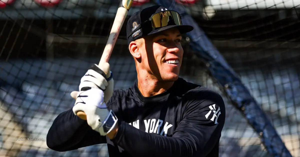 Aaron Judge entrenando con Yankees.