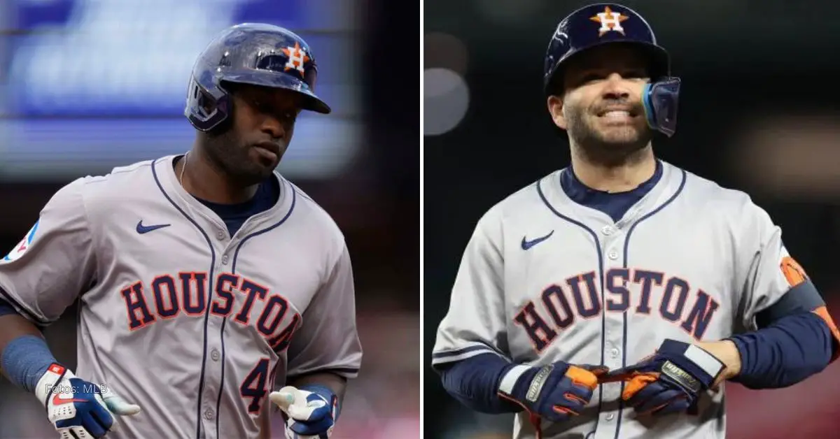 Yordan Alvarez y Jose Altuve