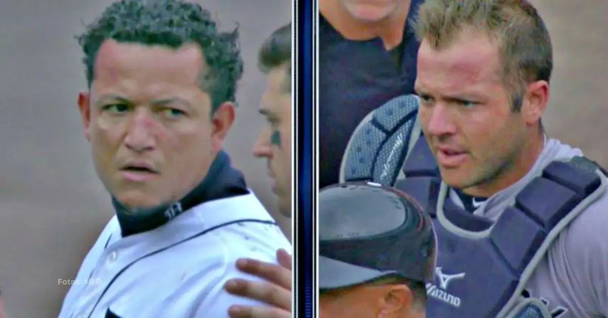 Miguel Cabrera y Austin Romine