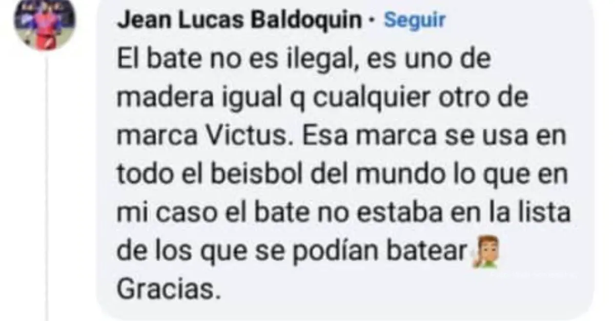 Respuesta de Jean Baldoquín en FB