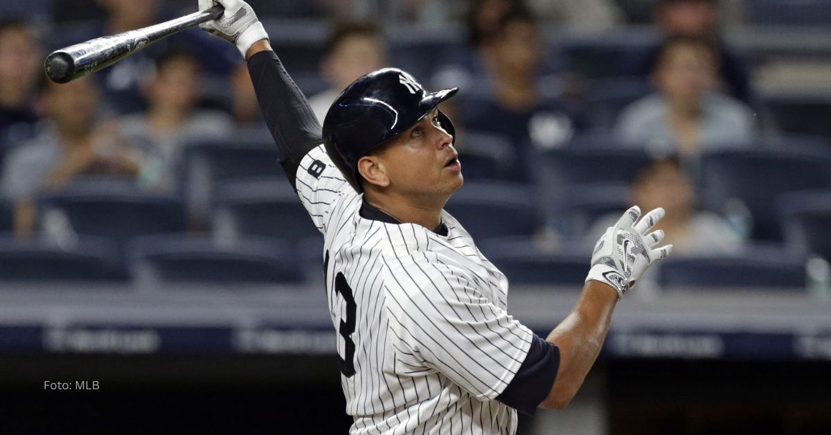 Alex Rodríguez con la camiseta de New York Yankees.