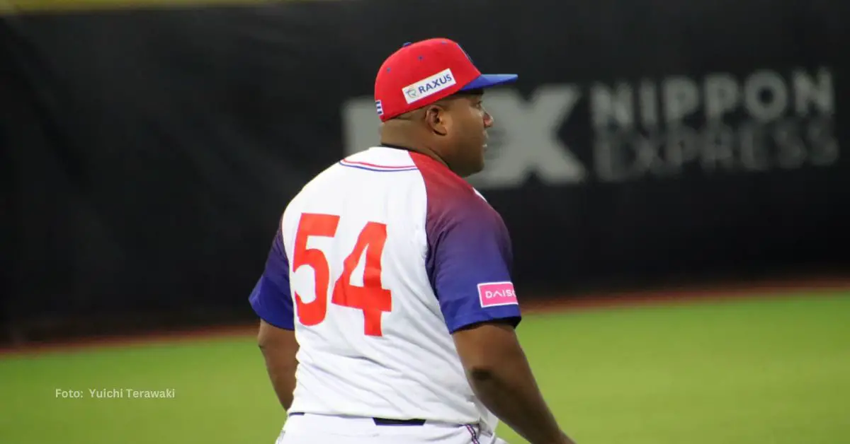 Alfredo Despaigne con el equipo Cuba